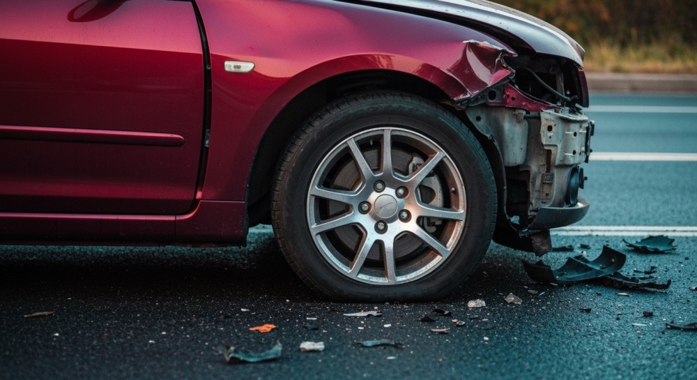 Kolizja dwóch Mercedesów na ul. Przemysłowej w Szczytnie: kierowca ukarany mandatem